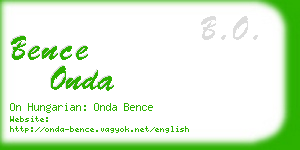 bence onda business card